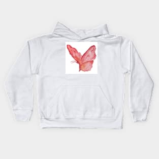 Abstract watercolor hand drawn butterfly. Kids Hoodie